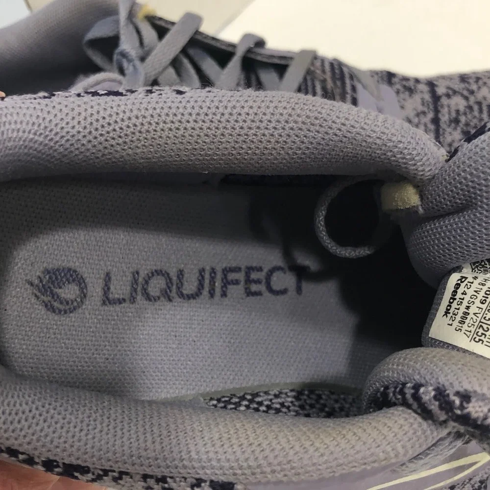 Reebok Liquifect Running Sneaker Shoe Women 8.5 Purple Fabric‎ Lt Wt Breathable